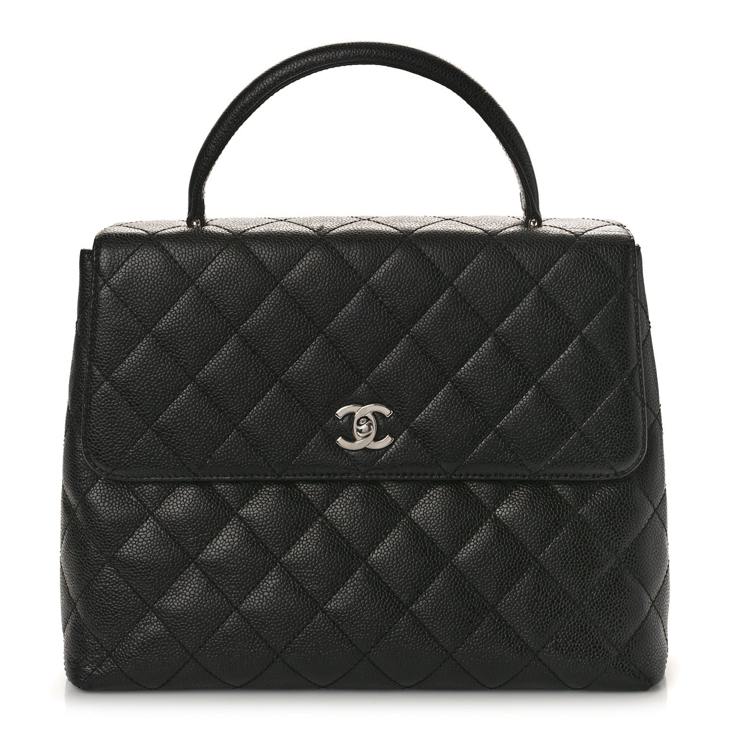 Chanel Caviar Quilted Jumbo Kelly Flap Black 1 of 10