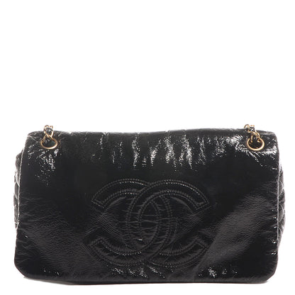 Chanel Vinyl Rock and Chain Medium Flap Black 1 of 7