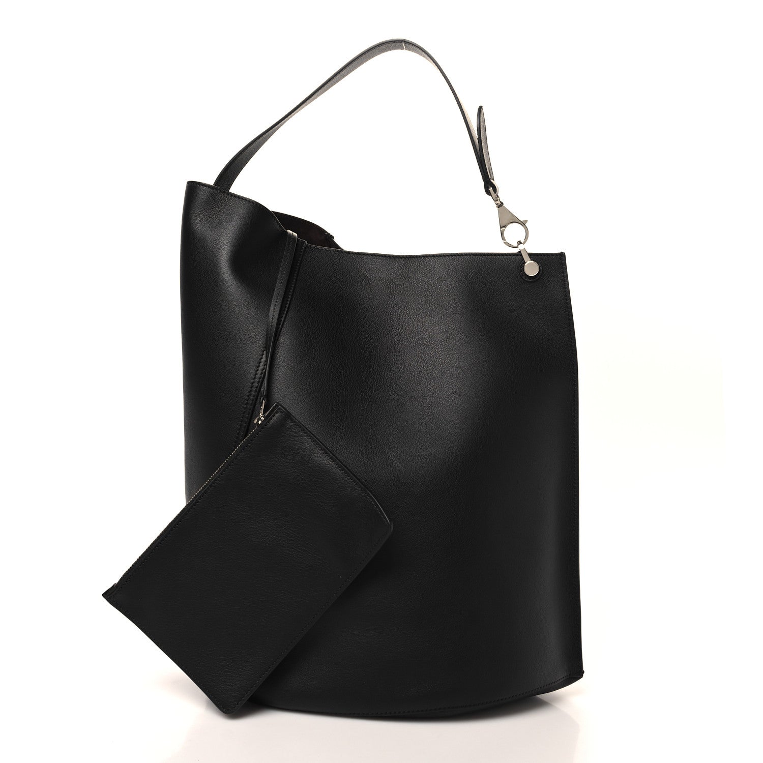 Lanvin Calfskin Large Hook Bag Black 3 of 10