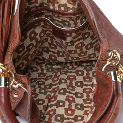 Gucci Calfskin Medium Indy Top Handle Bag Brown 4 of 10