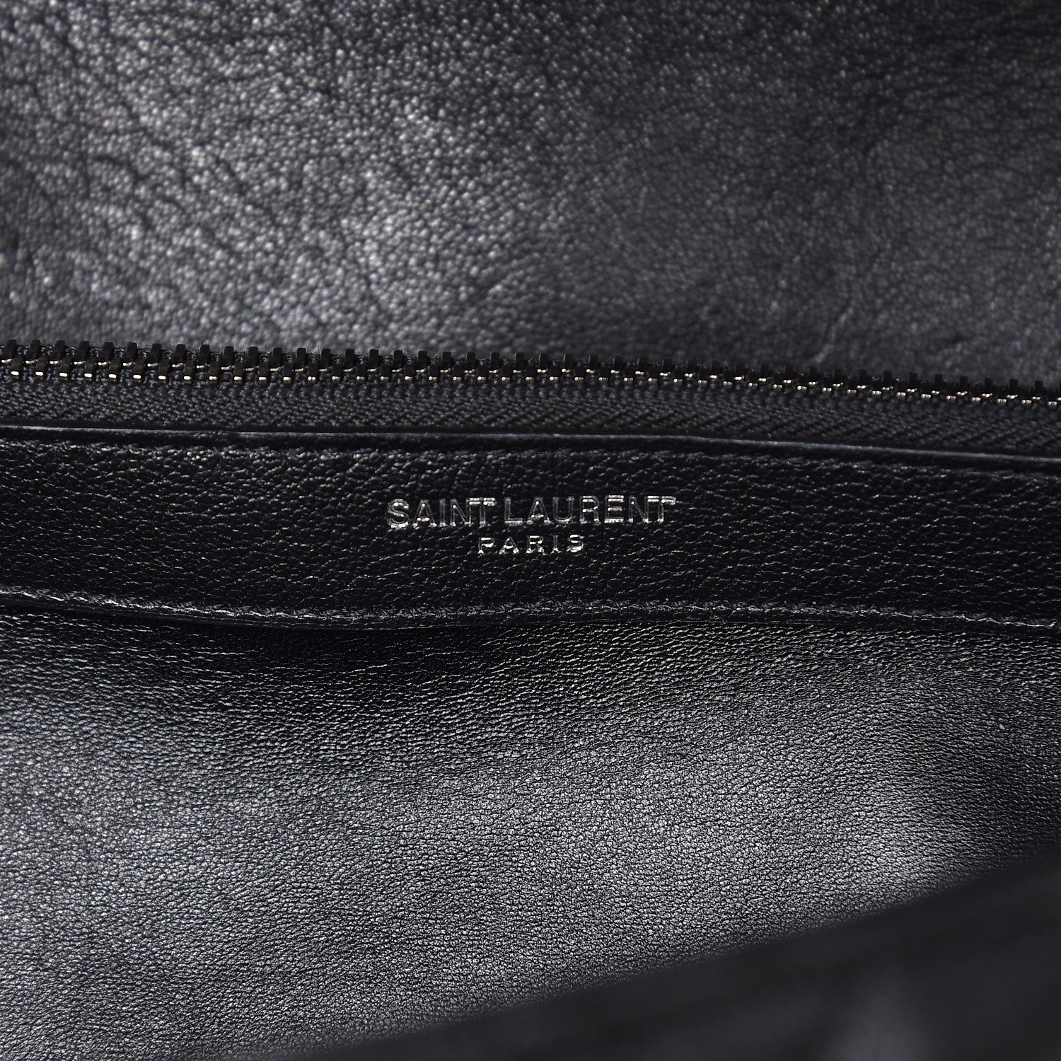 Saint Laurent Sheepskin Matelasse Chevron Monogram Large College Satchel Black 8 of 8