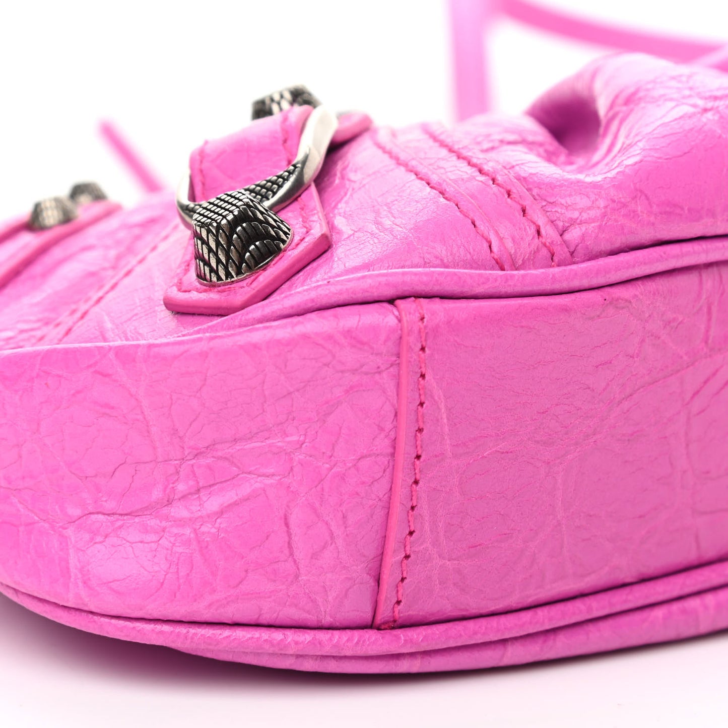 Agneau Arena Le Cagole Mini Purse With Chain Lipstick Pink