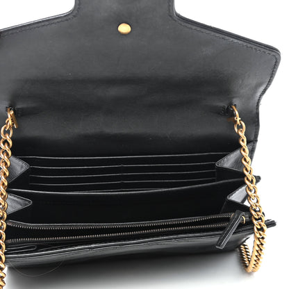 Gucci Calfskin Matelasse GG Marmont Chain Wallet Black 4 of 4