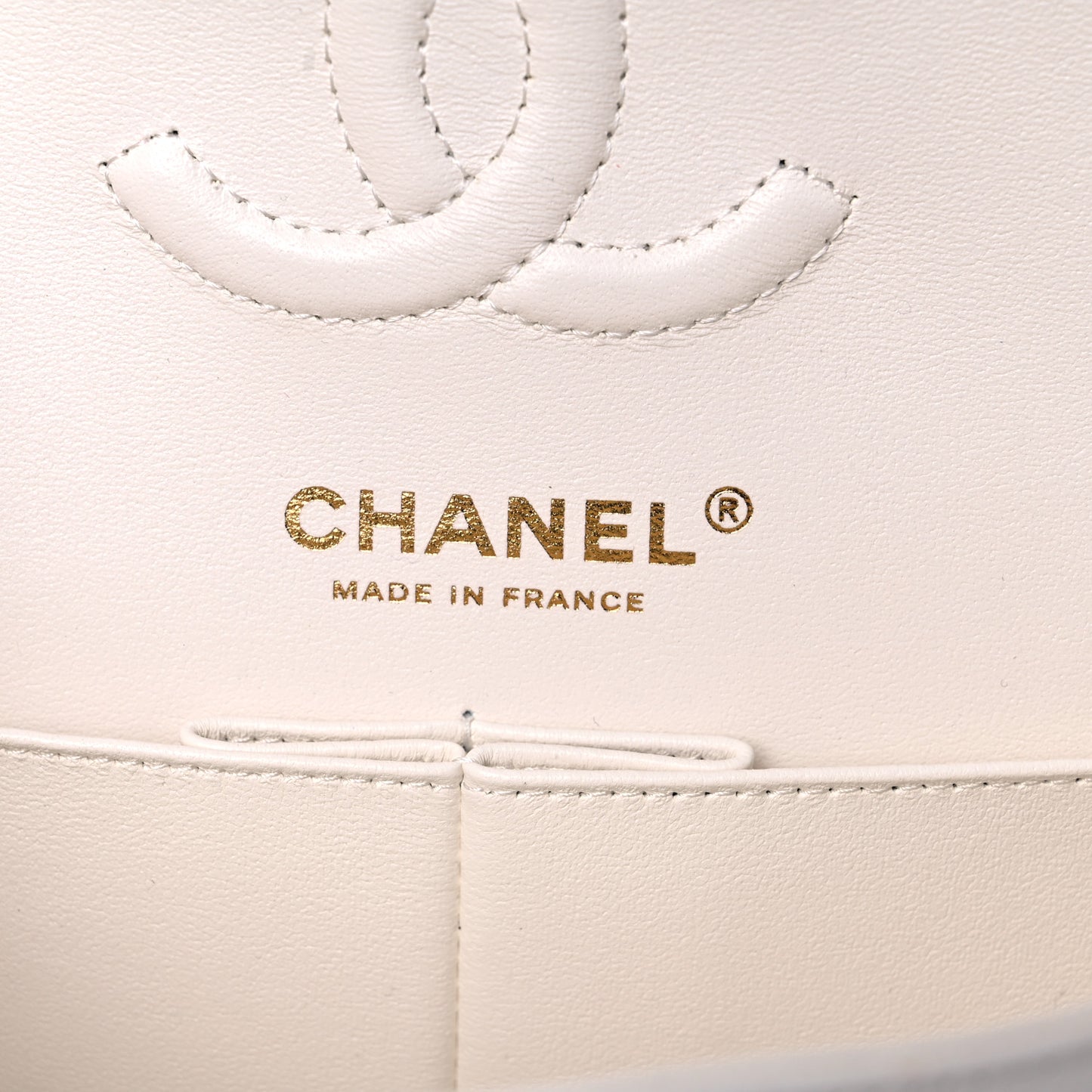 Caviar Quilted Small Double Flap White