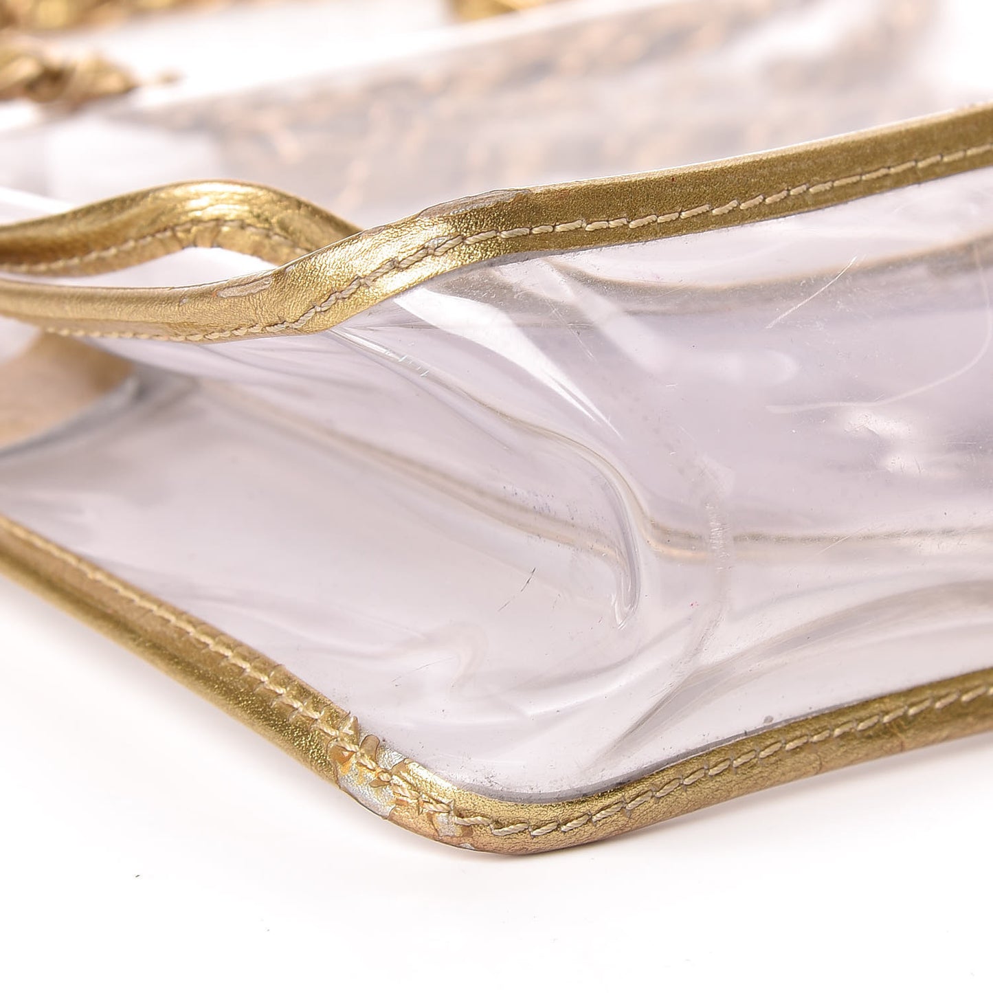 Lambskin Vinyl Large Naked Flap Gold