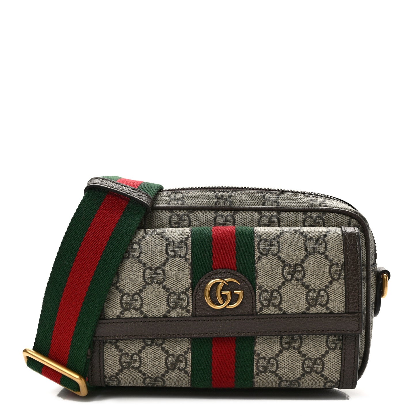 GG Supreme Monogram Web Mini Ophidia Bag Beige Ebony