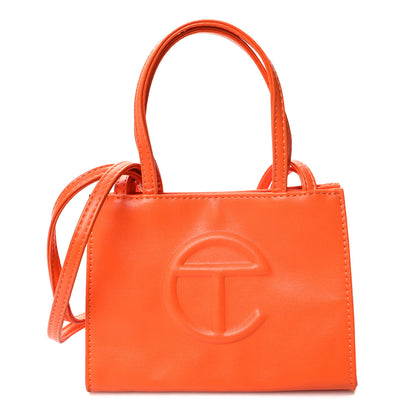 Telfar Vegan Leather Small Shopping Bag Orange 1 of 13
