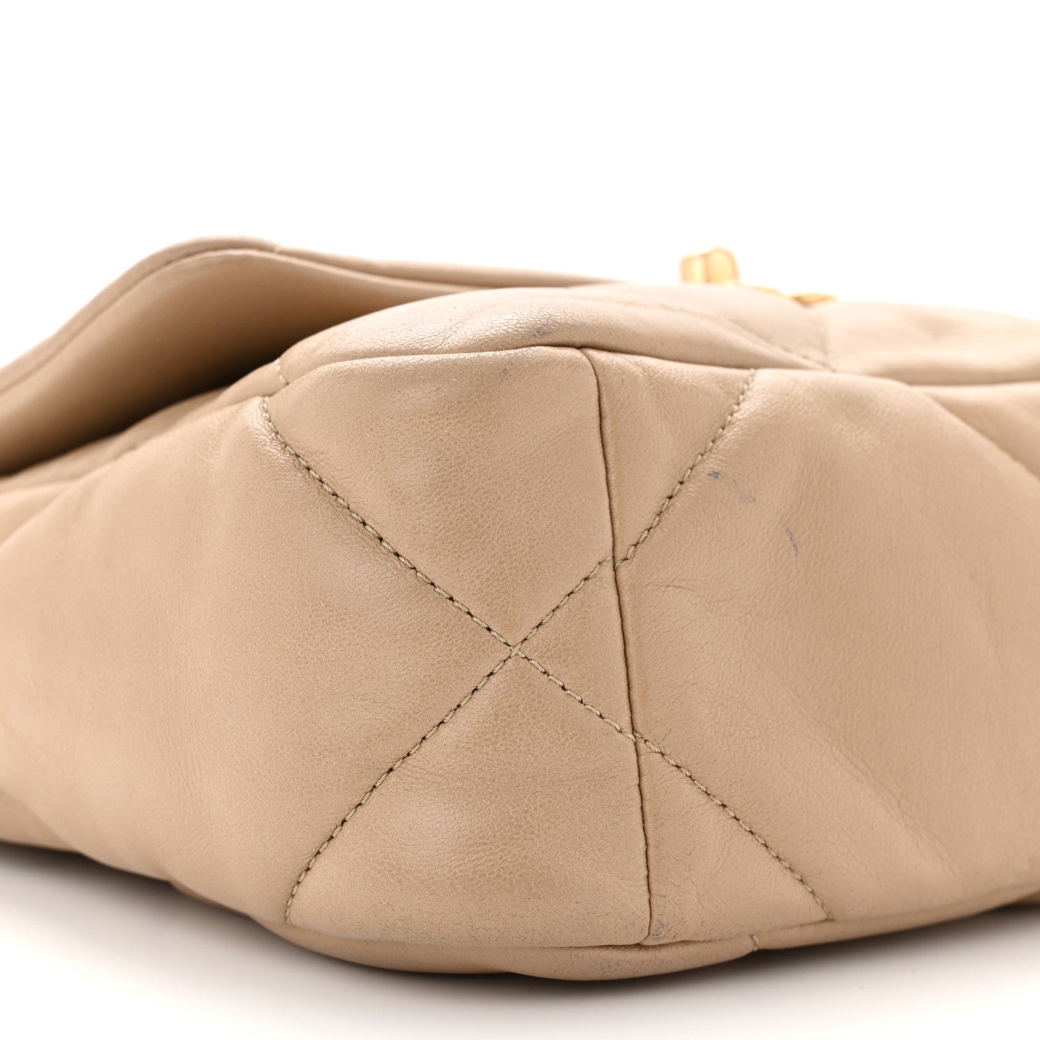 Chanel Lambskin Quilted Medium Chanel 19 Flap Dark Beige 9 of 11