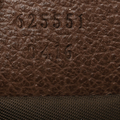 Gucci GG Supreme Monogram Textured Calfskin Web Large Ophidia Cosmetic Case Beige Ebony New Acero 7 of 11