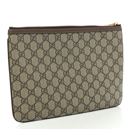 Gucci GG Supreme Monogram Large Ophidia Pouch Clutch Brown 3 of 8