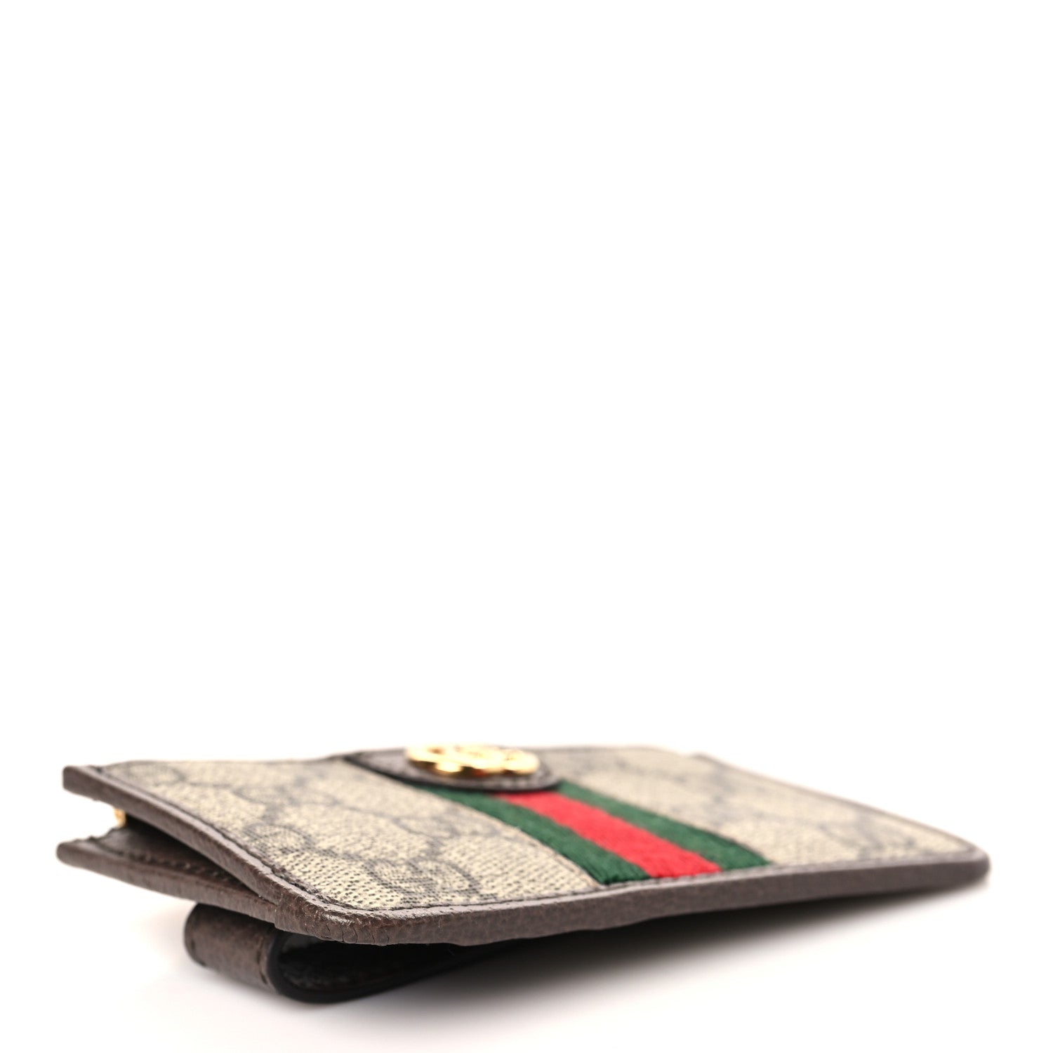 Gucci GG Supreme Monogram Web Ophidia Zip Card Case Brown 4 of 7