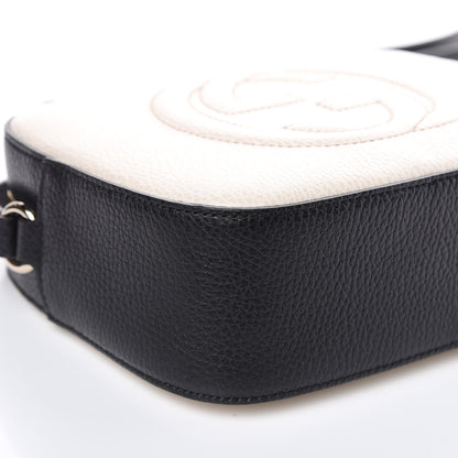 Gucci Dollar Calfskin Bi-Color Small Soho Disco Bag Mystic White Black 8 of 9