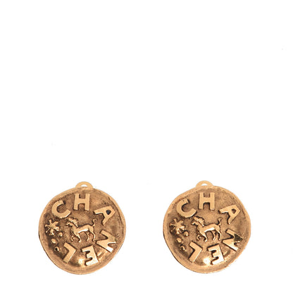 Chanel Round CC Clip On Earrings Gold 1 of 4