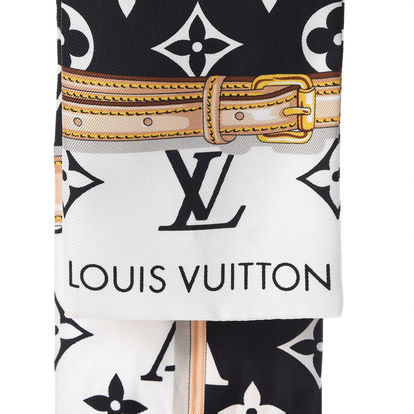 Silk Monogram Confidential Bandeau Black