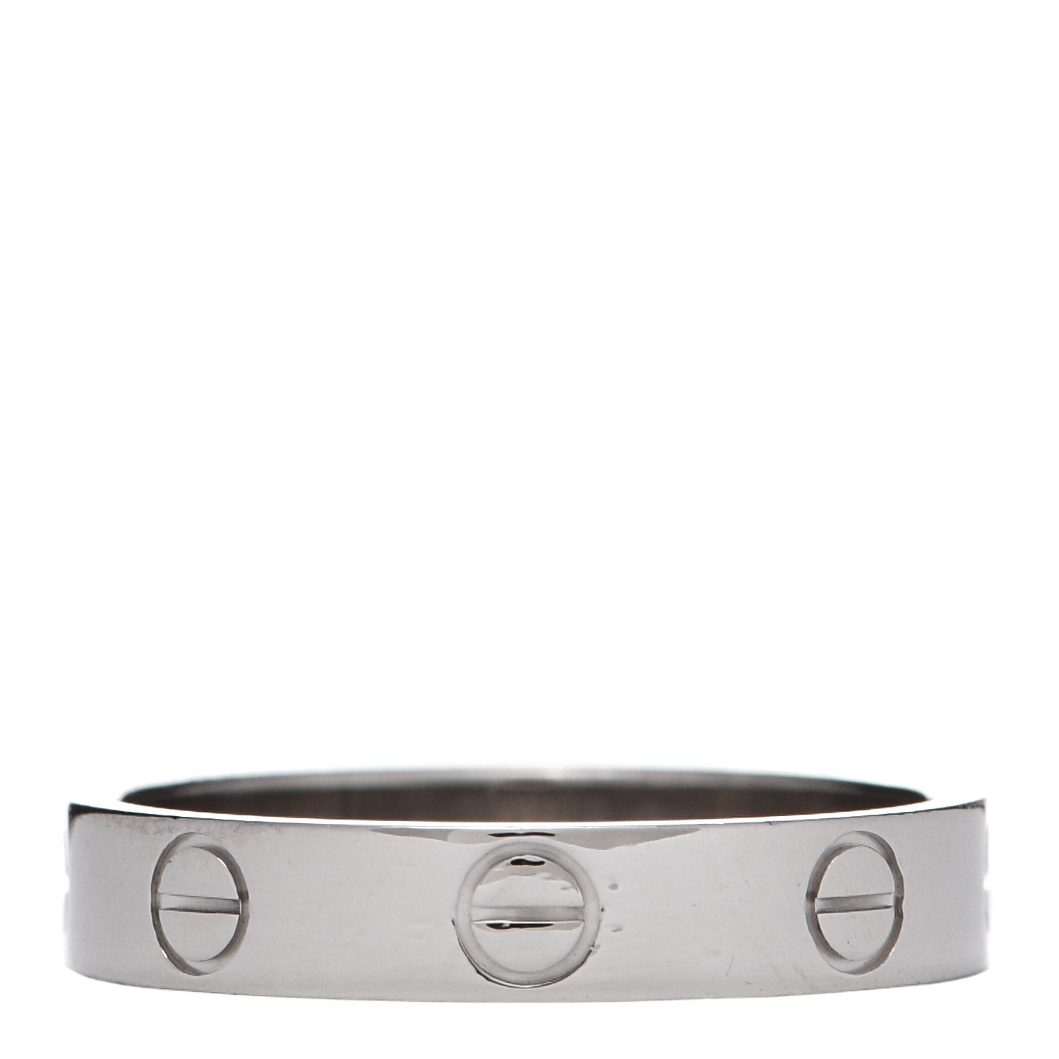 Cartier 18K White Gold 3.5mm LOVE Wedding Band Ring 52 6 3 of 5