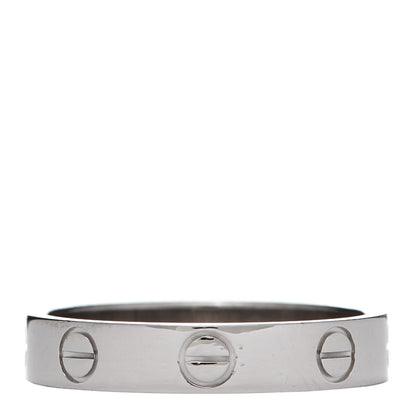 Cartier 18K White Gold 3.5mm LOVE Wedding Band Ring 52 6 3 of 5