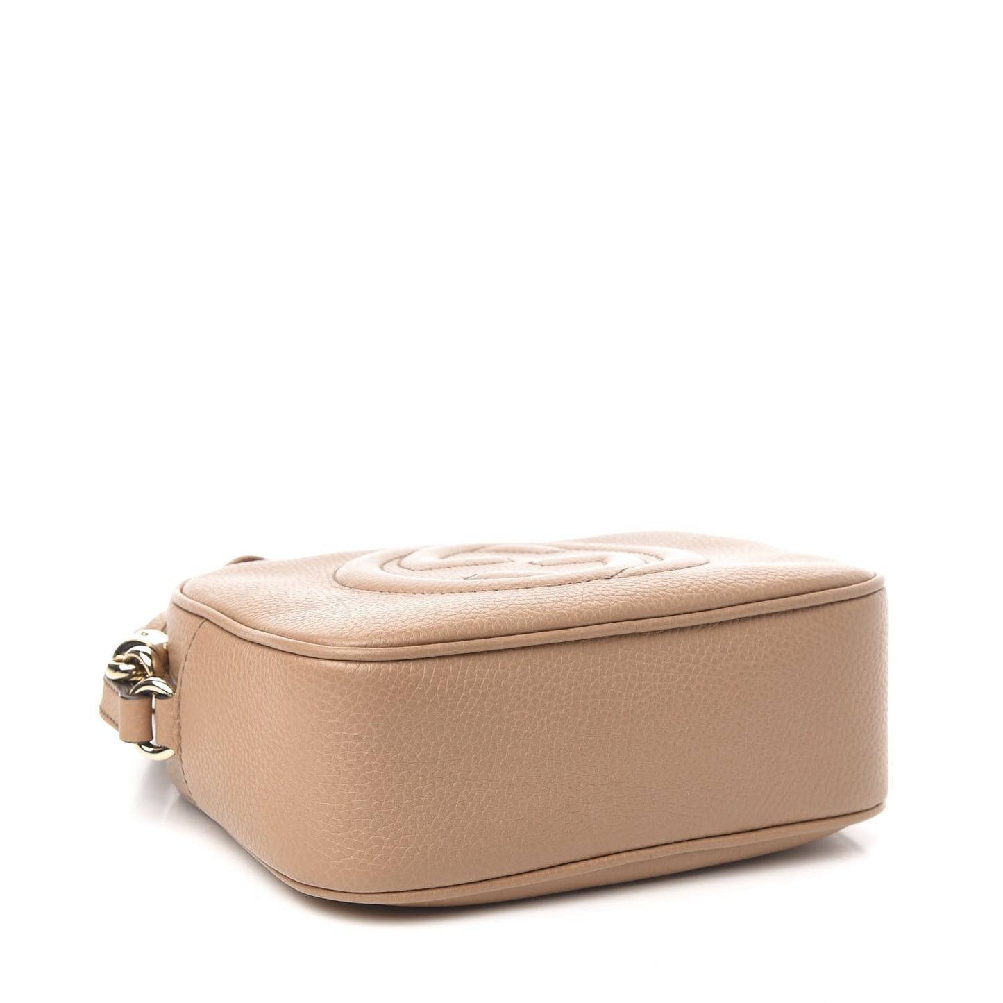 Pebbled Calfskin Small Soho Disco Bag Rose Beige
