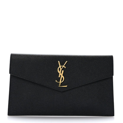 Saint Laurent Grain De Poudre Uptown Pouch Black 1 of 6