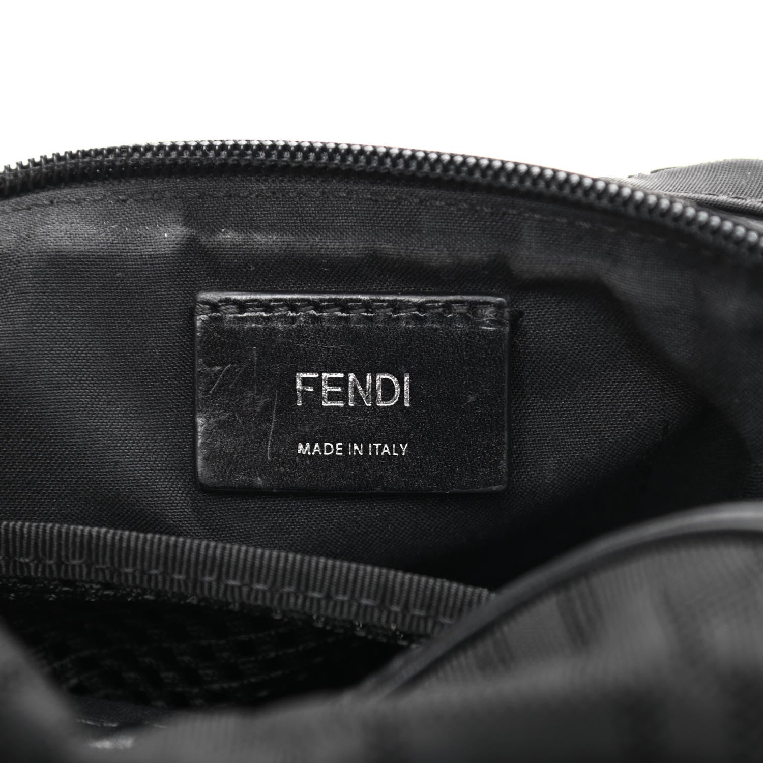 Fendi Neoprene Mesh Vitello Grace FF Pocket Belt Bag Black 6 of 9