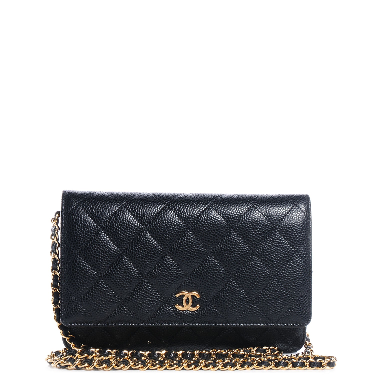 Chanel Caviar Quilted Wallet On Chain WOC Black 1 of 8