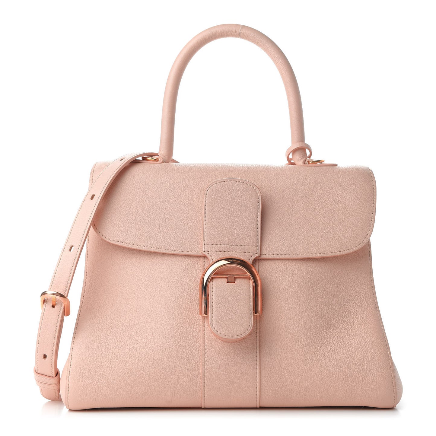 Grained Calfskin MM Brillant Satchel Nude