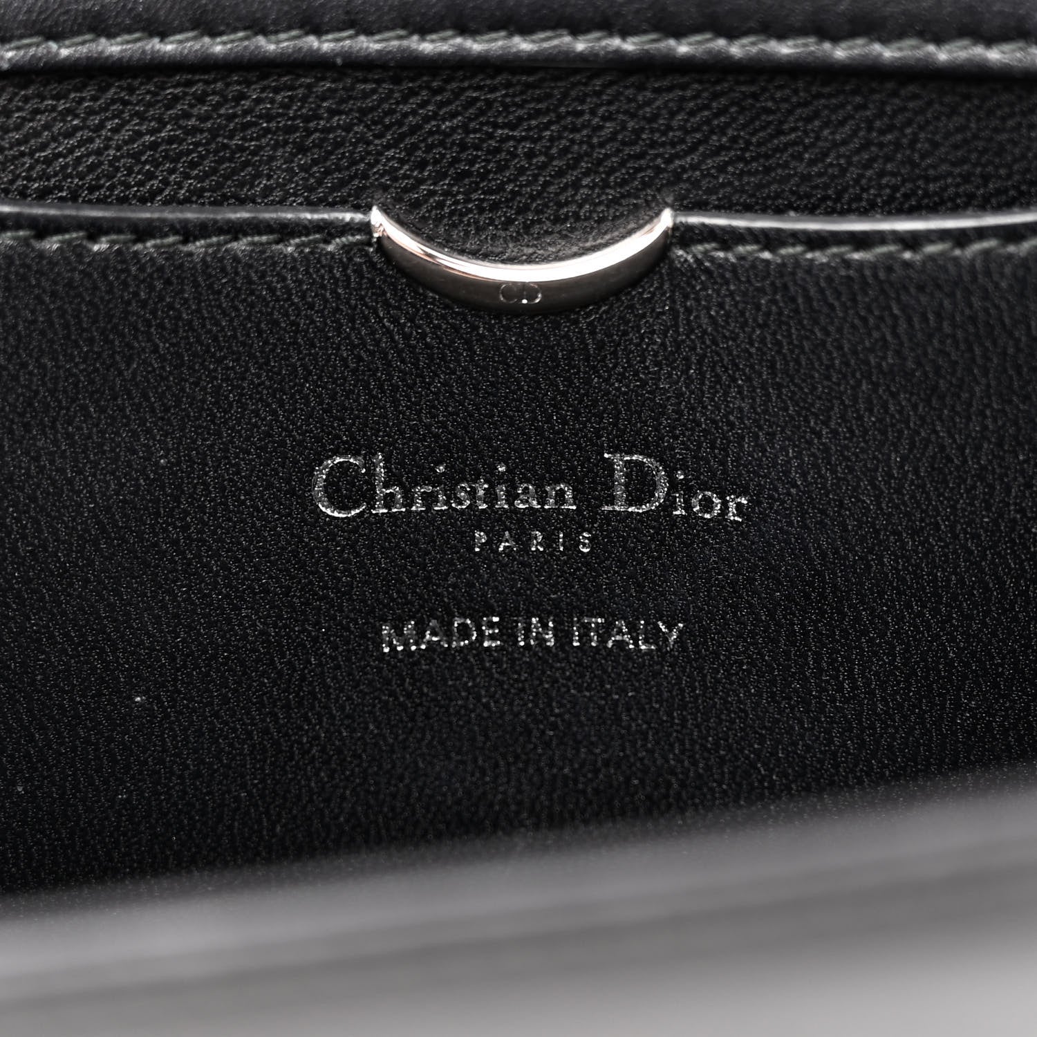 Christian Dior Calfskin Paradise Diorama Croisiere Chain Wallet Black 6 of 15