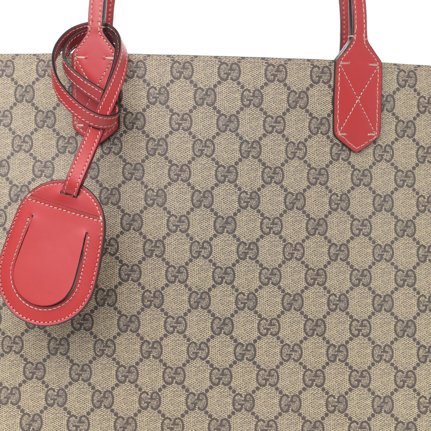 GG Supreme Medium Reversible Tote Beige Red