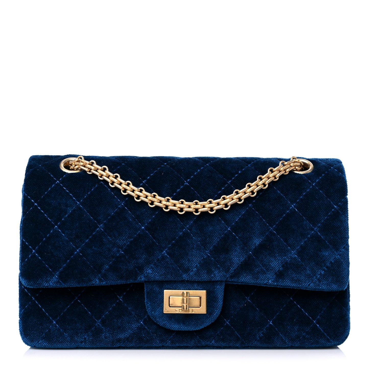 Velvet Quilted 2.55 Reissue 225 Flap Blue