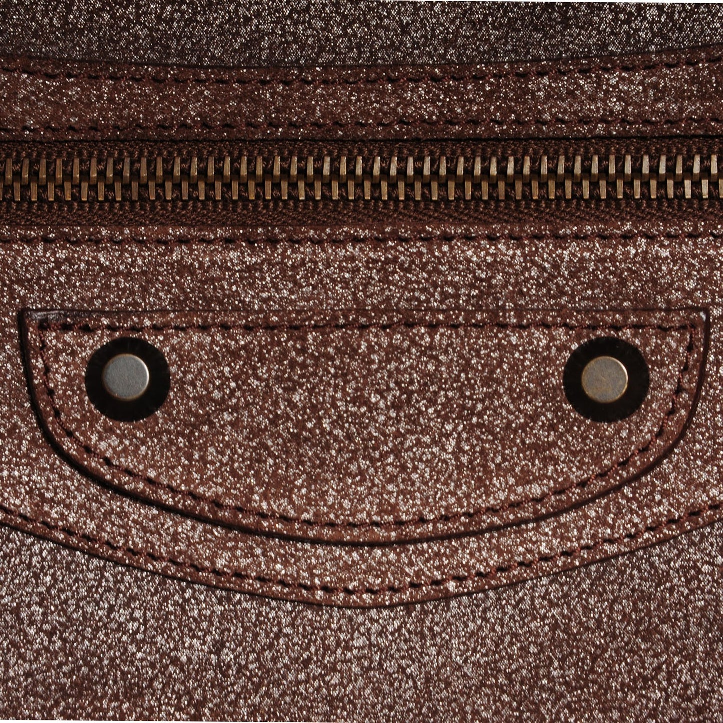 Metallic Craquele Calfskin Classic Hardware First Bronze