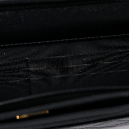 Chanel Caviar Quilted Chain CC Wallet On Chain WOC Black 12 of 14
