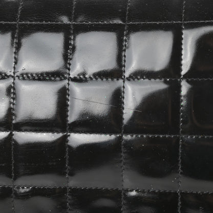 Chanel Patent Quilted East West Chocolate Bar Flap Black 14 of 14