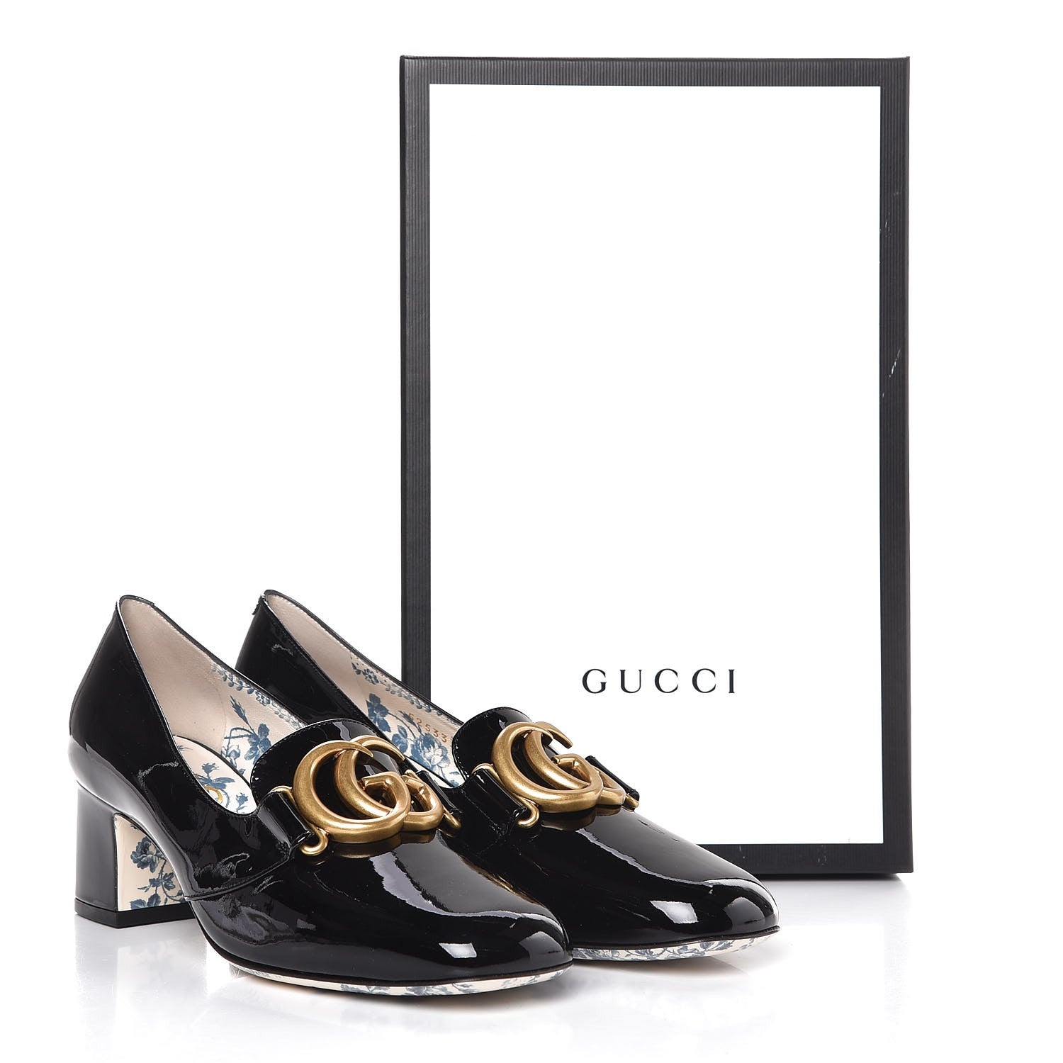 Gucci Vernice GG Victoire 55mm Loafer Pumps 37 Black 10 of 10