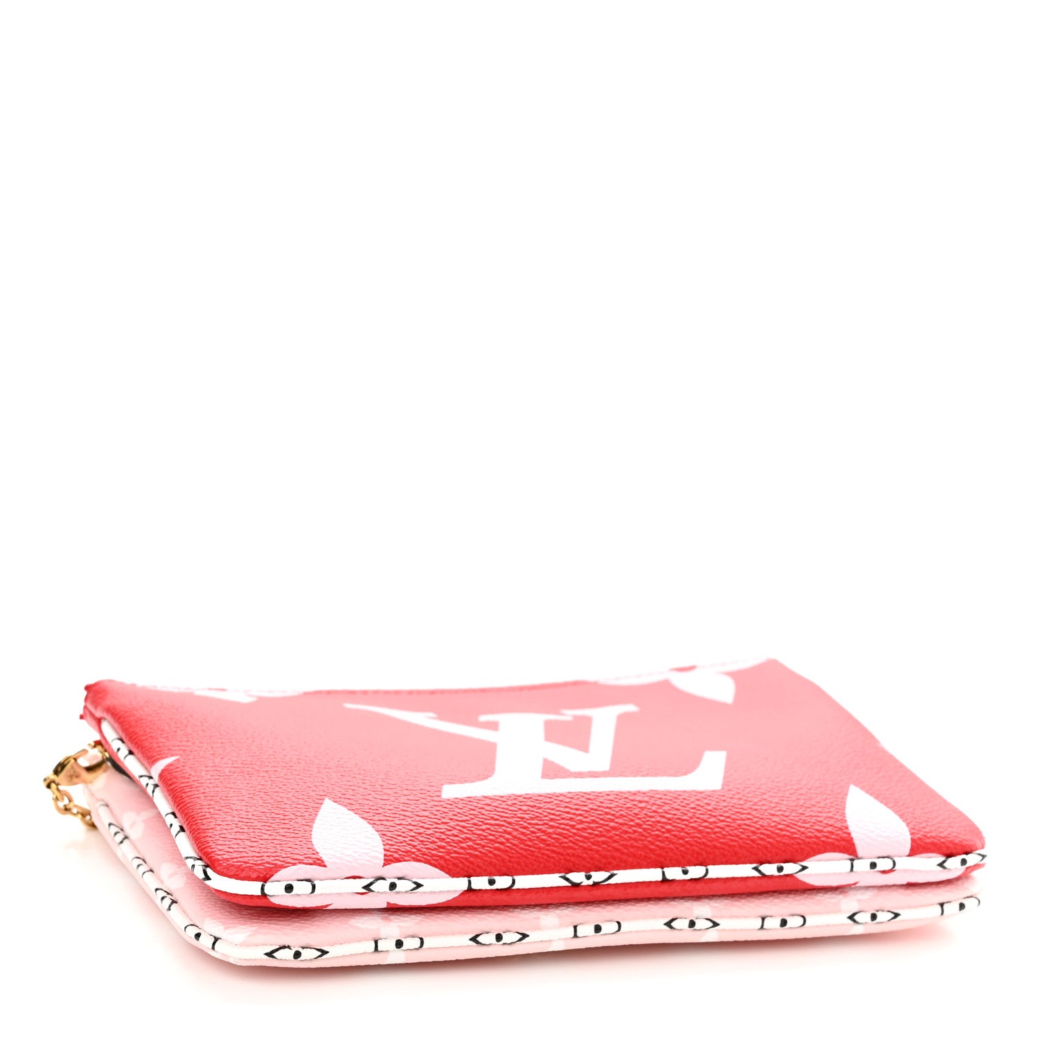 Louis Vuitton Monogram Giant Double Zip Pochette Rouge 4 of 10