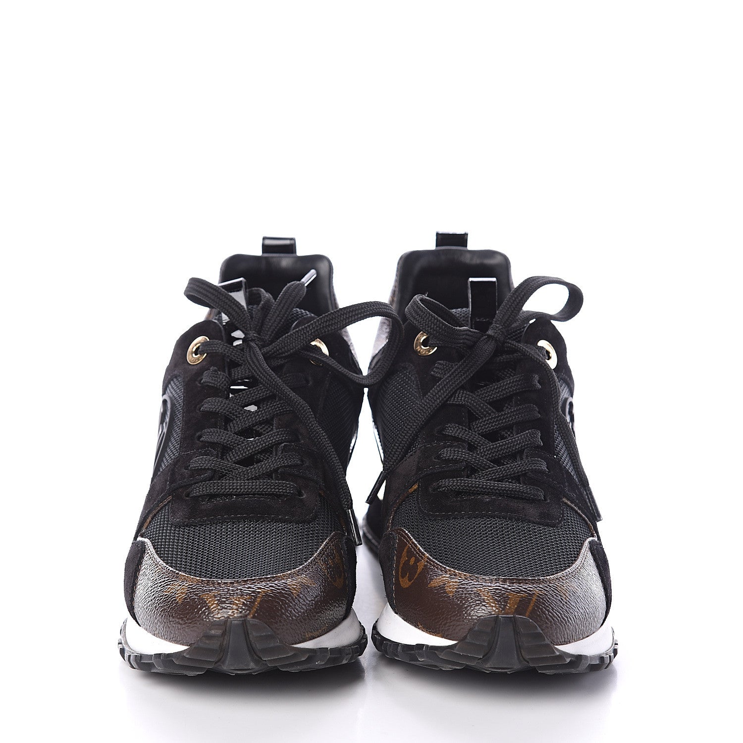 Louis Vuitton Suede Monogram Run Away Sneakers 37 Black 2 of 7