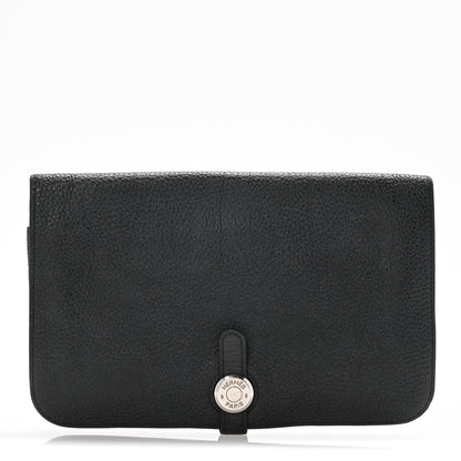 Hermes Togo Dogon Duo Wallet Black 1 of 15