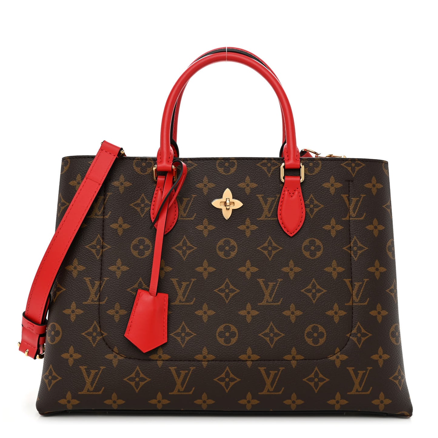 Monogram Flower Tote Coquelicot