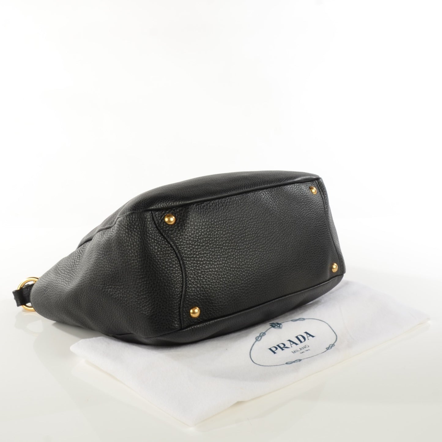 Vitello Daino Side Pocket Hobo Nero Black