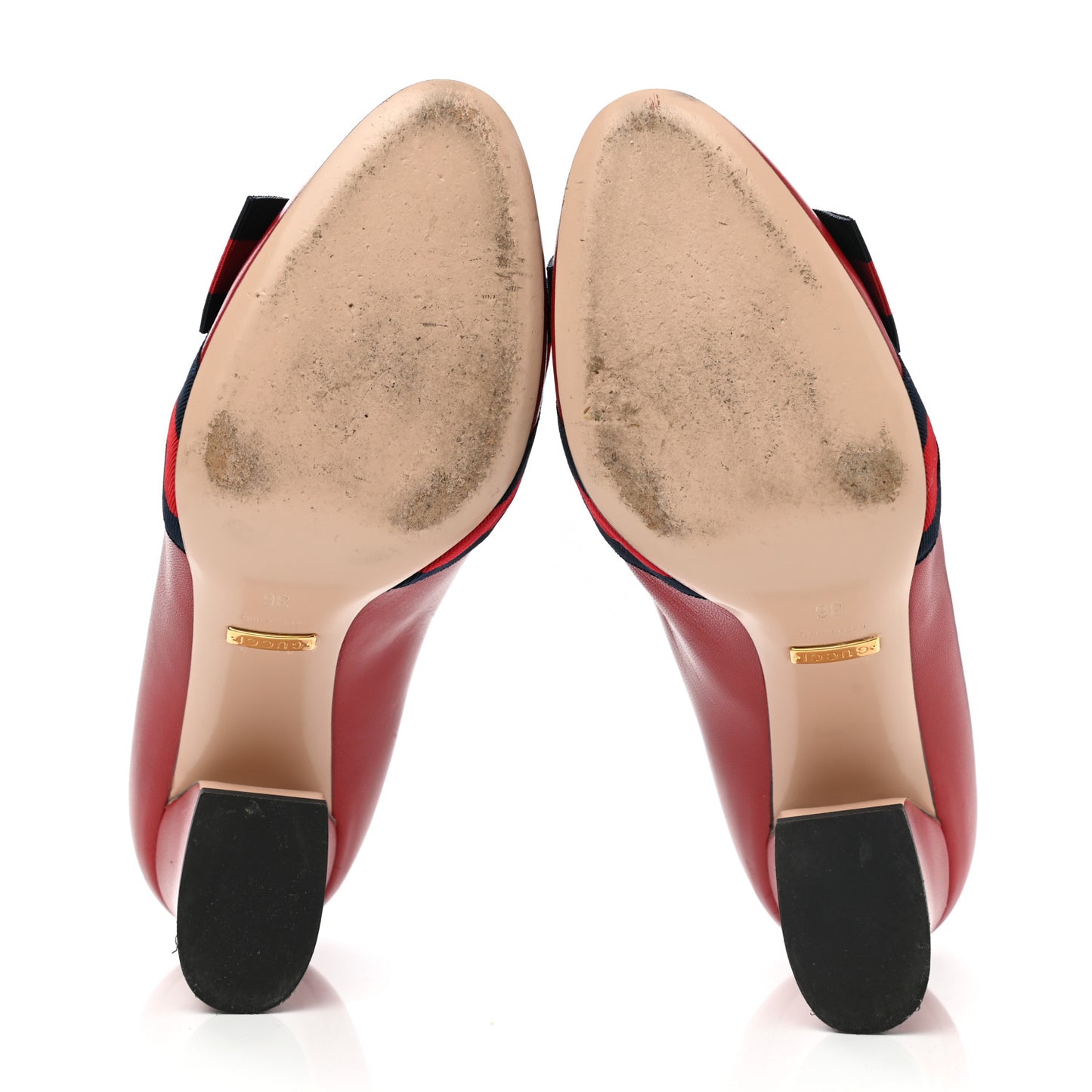 Calfkin Web Bow Pumps 36 Hibiscus Red