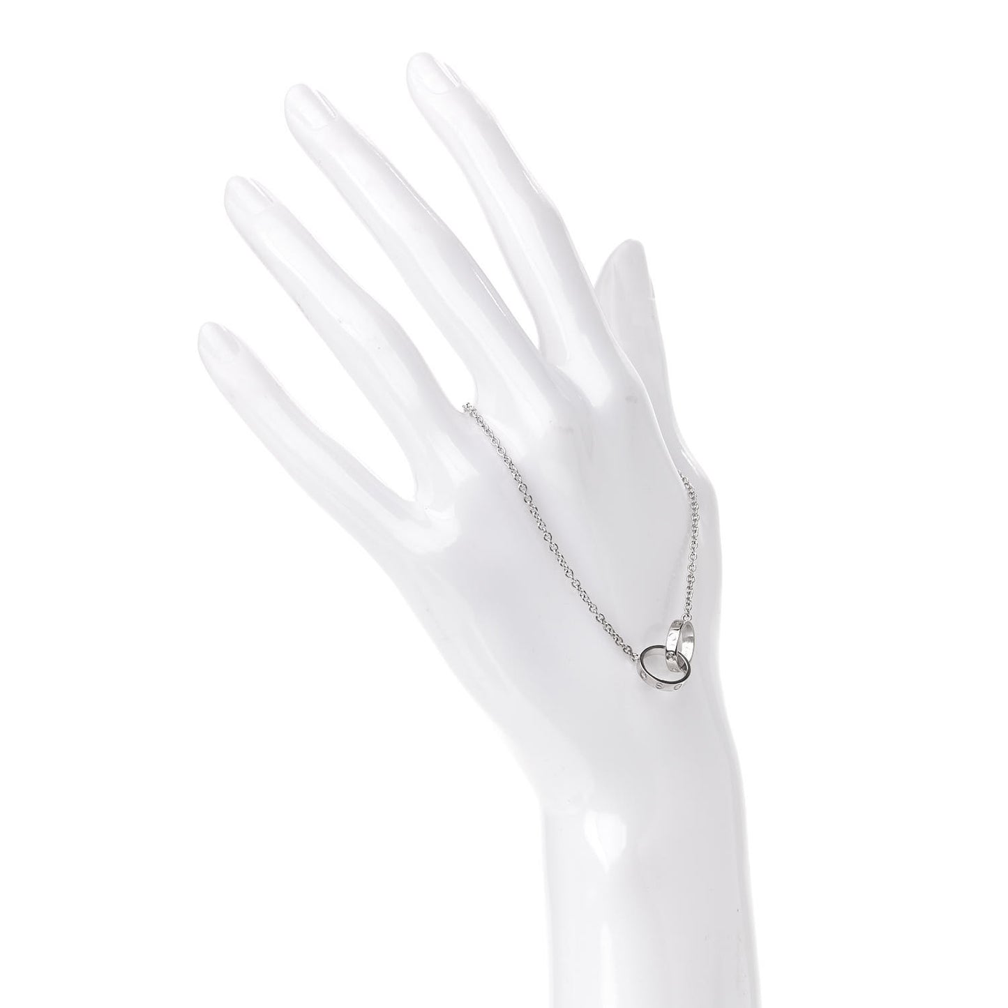 18K White Gold Interlocking LOVE Bracelet