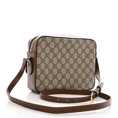 Gucci GG Supreme Monogram Small Horsebit 1955 Shoulder Bag Beige Brown Sugar 3 of 9
