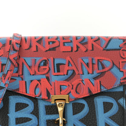 Burberry Calfskin Graffiti Print Small Macken Crossbody Bag Black 9 of 12