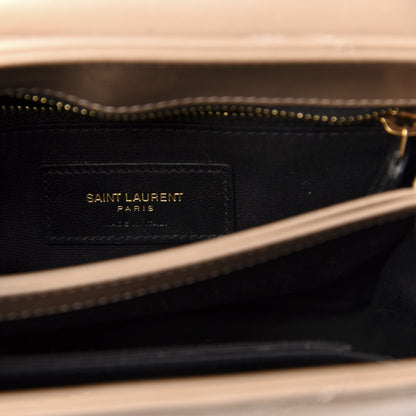 Saint Laurent Calfskin Y Quilted Monogram Toy Loulou Satchel Dusty Grey 6 of 12