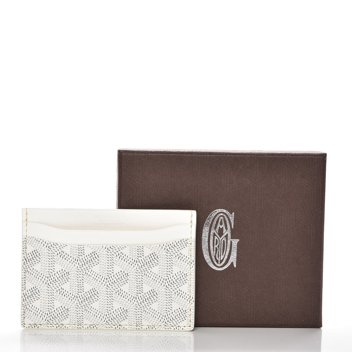 Goyardine Saint Sulpice Card Holder White