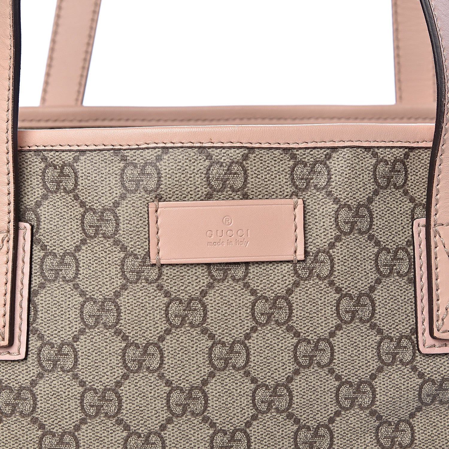 Gucci GG Supreme Monogram Medium Zippered Shopping Tote Pink 10 of 10