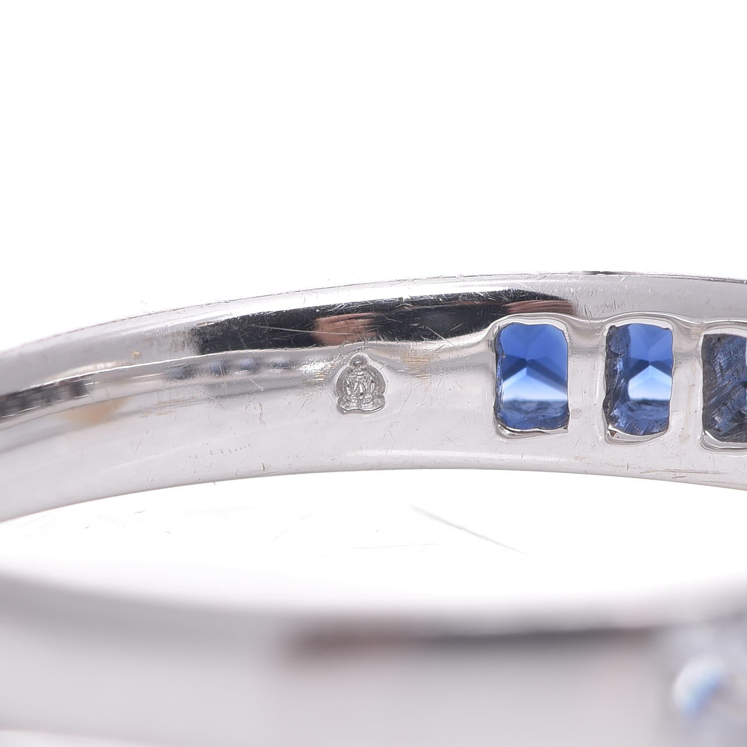 Mikimoto 18K White Gold Sapphire Akoya Pearl 8mm Ring 51 5.75 7 of 8