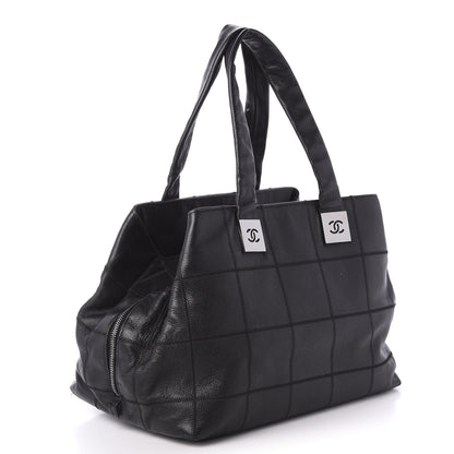 Chanel Caviar Square Stitched Tote Black 3 of 12