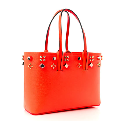 Christian Louboutin Calfskin Empire Spike Studded East West Cabata Tote Sunrise Multicolor 4 of 11