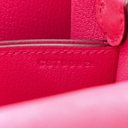 Hermes Ostrich Mini Sac Roulis Rose Tyrien 7 of 11