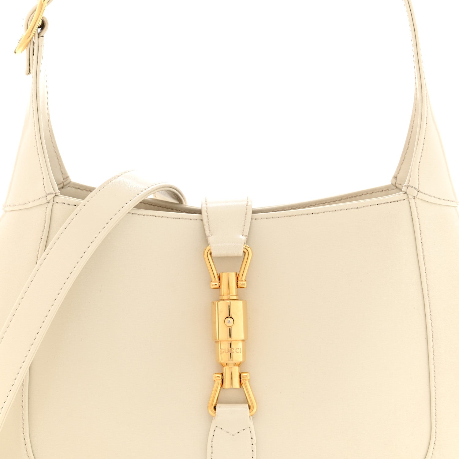 Gucci Boarded Dyana Lux Calfskin Small Jackie 1961 Hobo Mystic White 8 of 14