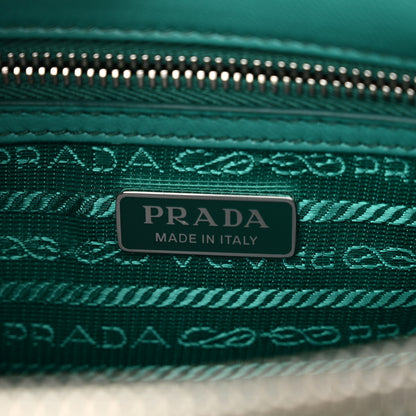 Prada Satin Crystal Mini Galleria Double Zip Tote Mango 7 of 11
